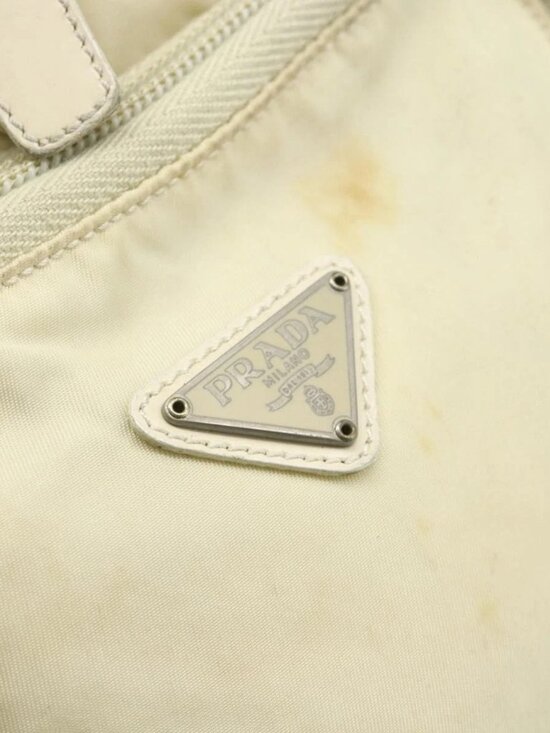 PRADA Backpack Nylon Ivory Silver Auth 175828 main image 12